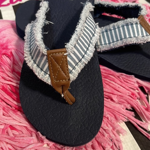 Fringed Blue Jean So Sandals🩴 - Picture 2 of 5